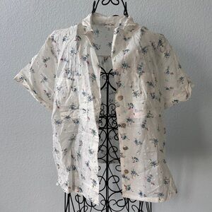 Floral Button-Up Blouse